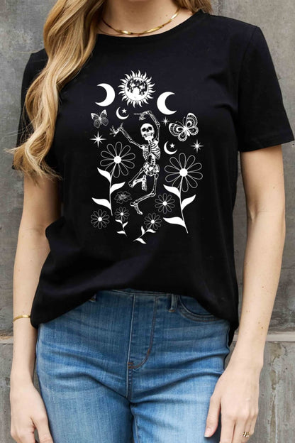 Simply Love Full Size Skeleton Graphic Cotton Tee